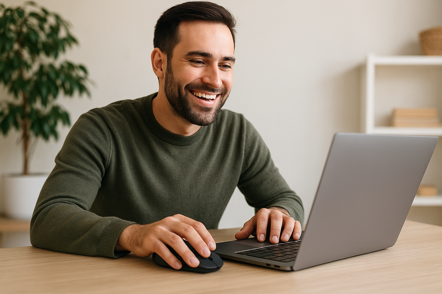 Persona usando mouse Cosmivella AetherSense Pro