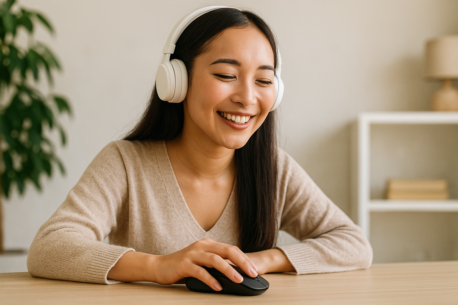 Persona feliz trabajando con Cosmivella NovaTrack Air